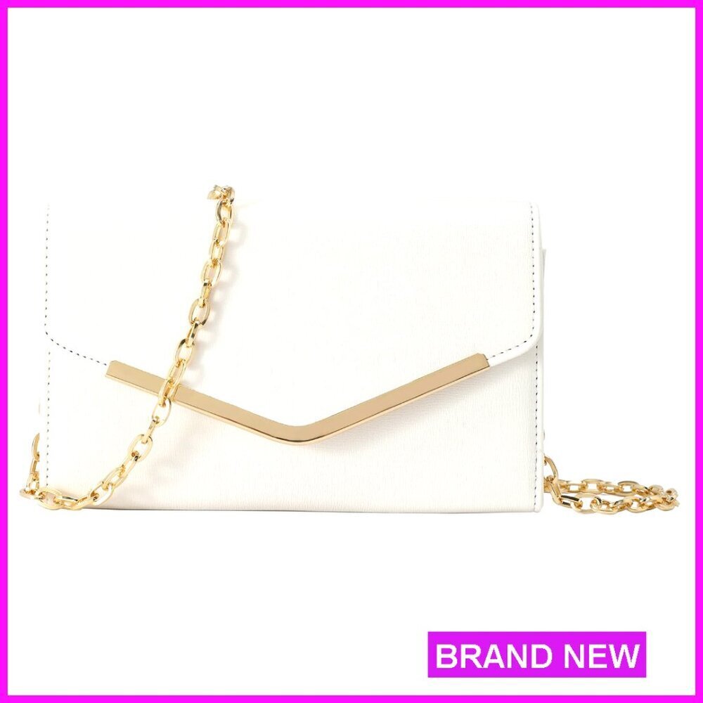 Evening Clutch Purse Envelope Handbag Detachable Chain Wedding Party Elegant